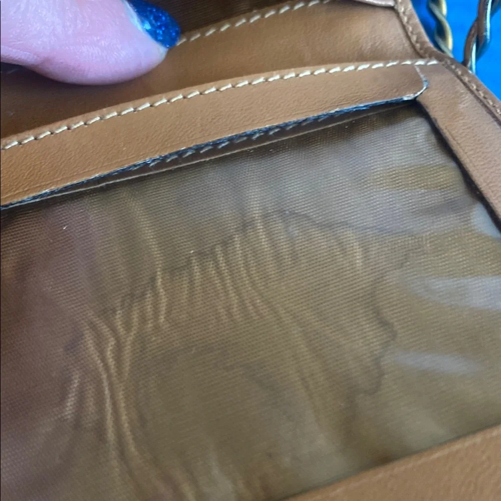 Celine Tan and Brown Logo Card Holder